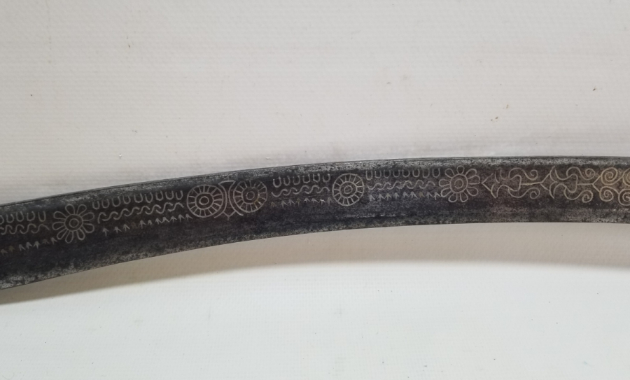 İKİ YÜZÜ GÜMÜŞ ÇAKMA İŞÇİLİKLİ OSMANLI DÖNEMİ NADİR YENİÇERİ CELLAT YATAĞANI