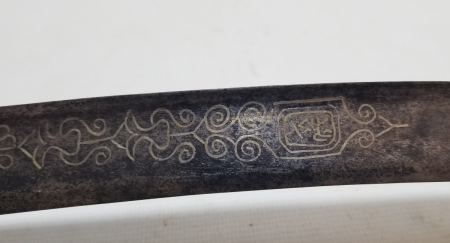 İKİ YÜZÜ GÜMÜŞ ÇAKMA İŞÇİLİKLİ OSMANLI DÖNEMİ NADİR YENİÇERİ CELLAT YATAĞANI