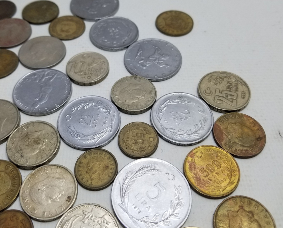 ANTİKA METAL VE KAĞIT PARA LOTU