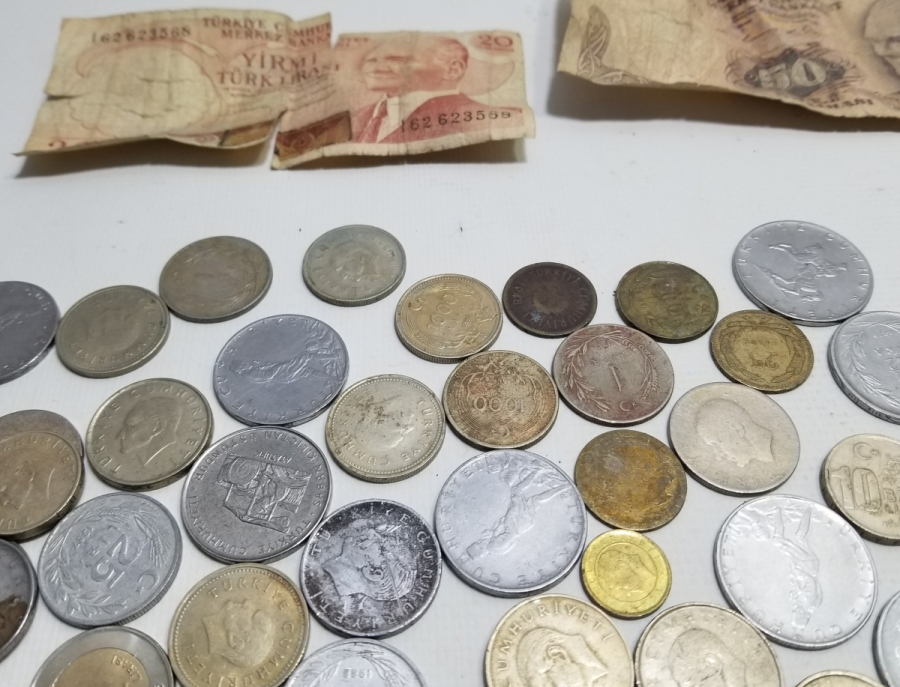 ANTİKA METAL VE KAĞIT PARA LOTU