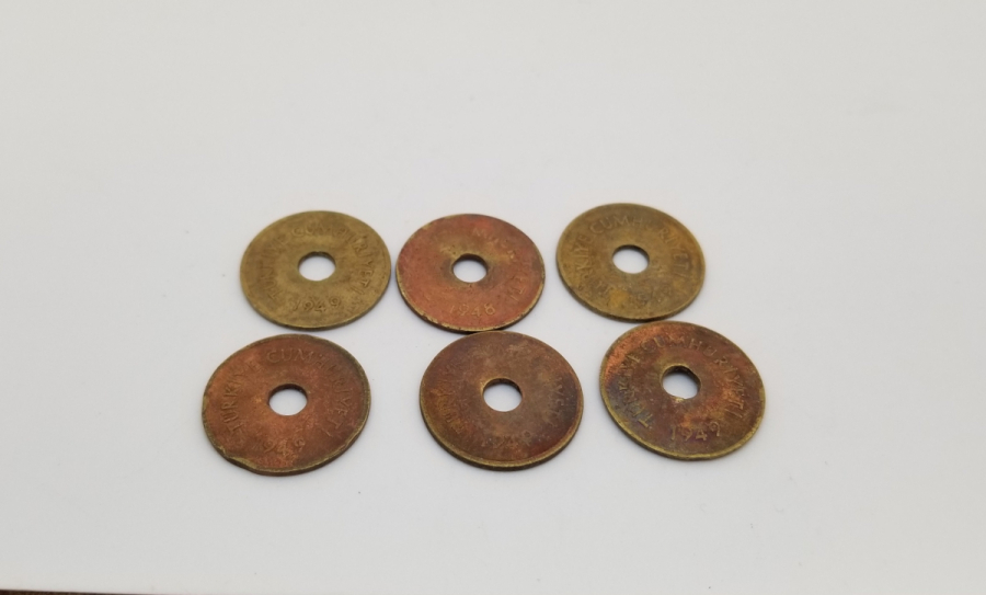 1948-1949 YILLARINA AİT DELİKLİ 2,5 KURUŞ LOTU