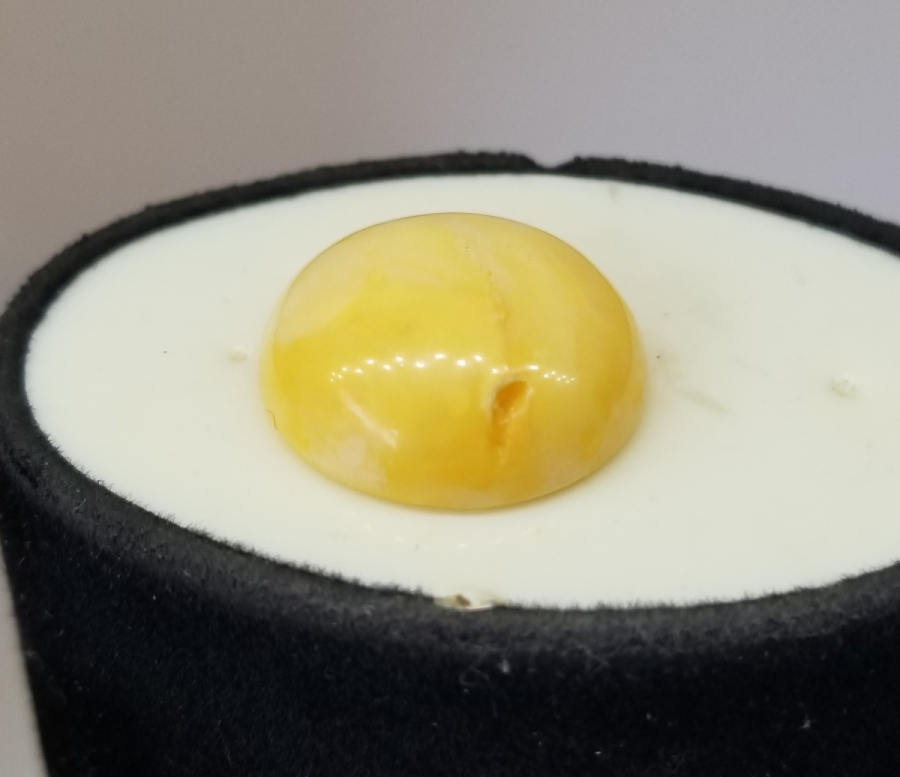 BİTKİ FOSİLLİ NADİR DAMLA KEHRİBAR YÜZÜK KAŞI