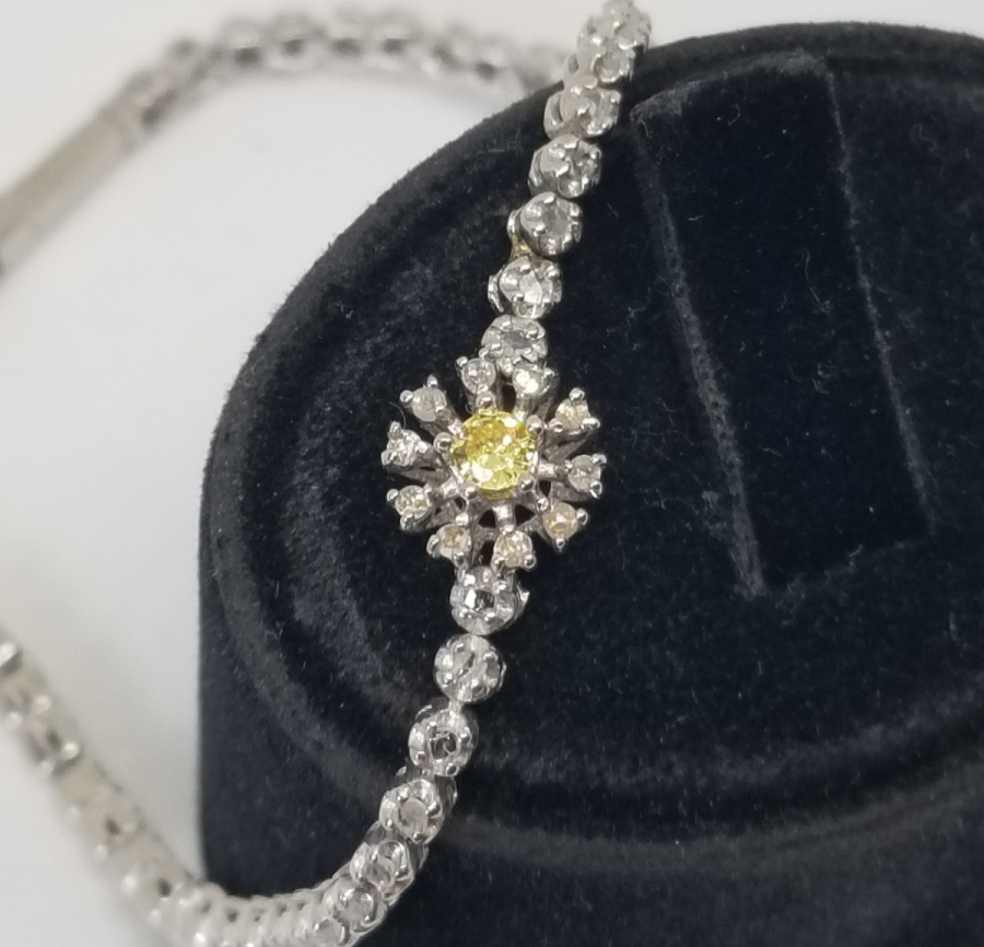 PIRLANTA TAŞLI ÖZEL YAPIM BİLEKLİK - BİLEZİK