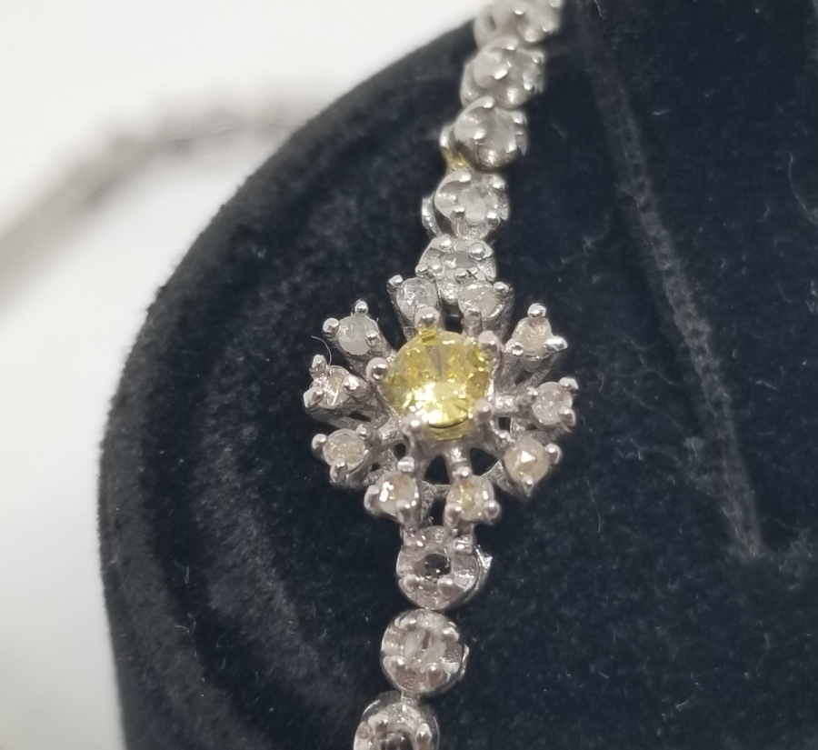 PIRLANTA TAŞLI ÖZEL YAPIM BİLEKLİK - BİLEZİK