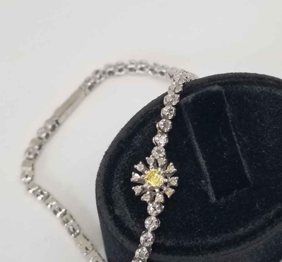 PIRLANTA TAŞLI ÖZEL YAPIM BİLEKLİK - BİLEZİK