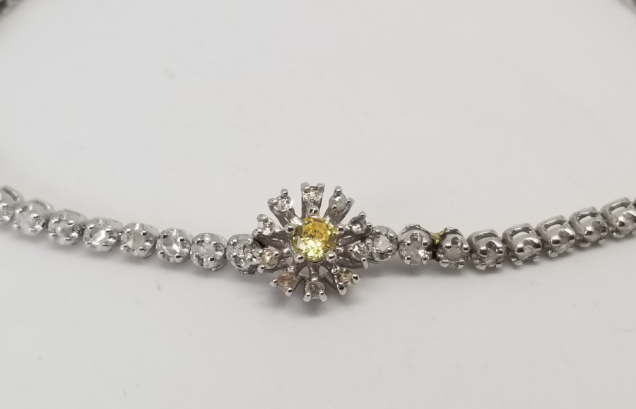 PIRLANTA TAŞLI ÖZEL YAPIM BİLEKLİK - BİLEZİK