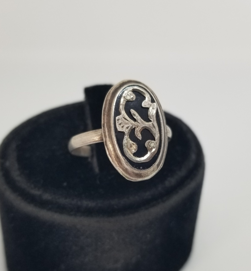 OSMANLI DÖNEMİ EL YAPIMI OLTU TAŞLI ÖZEL YAPIM GÜMÜŞ YÜZÜK