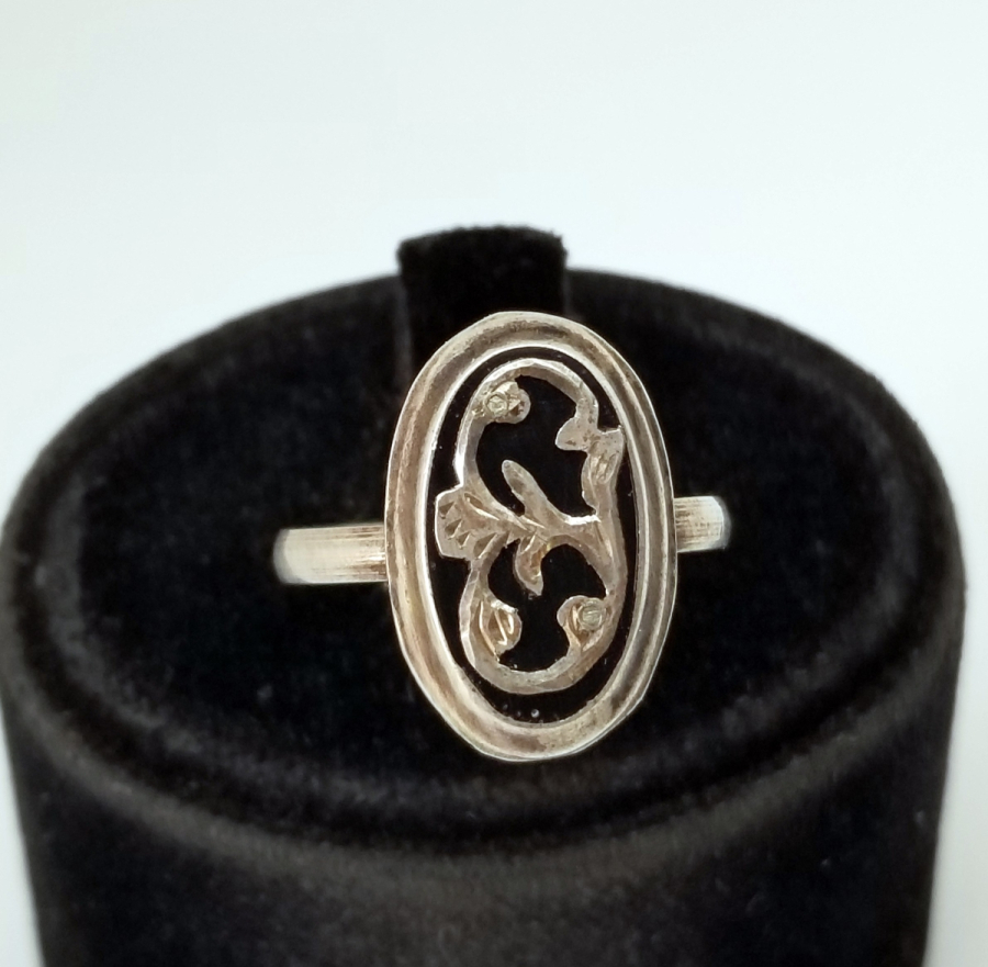 OSMANLI DÖNEMİ EL YAPIMI OLTU TAŞLI ÖZEL YAPIM GÜMÜŞ YÜZÜK