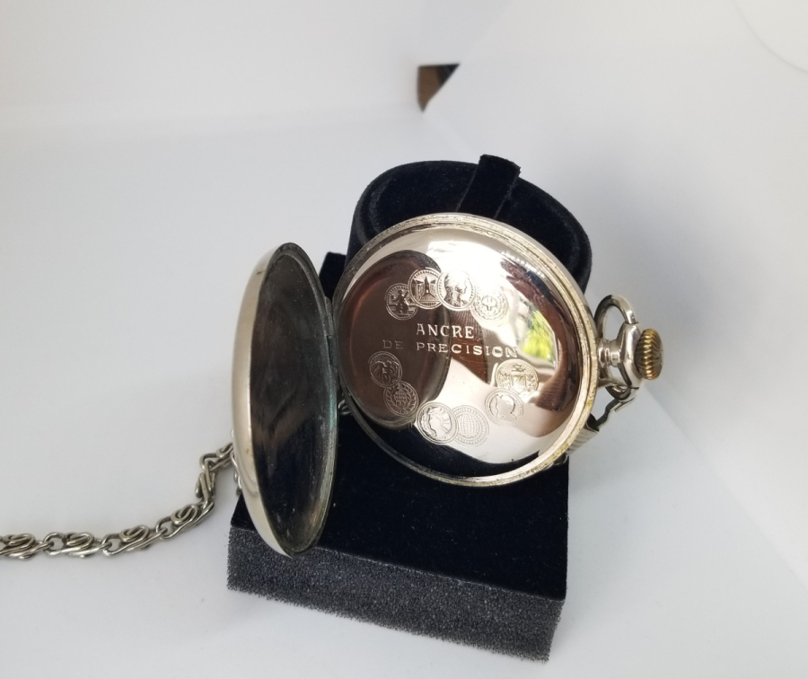 ORJİNAL KÖSTEĞİ İLE KURMALI ANTİKA HISLON CEP SAATİ