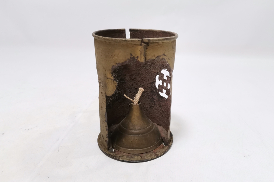 OSMANLI DÖNEMİ PRİMİTİF FORMDA EL YAPIMI NADİR VAGON LAMBASI