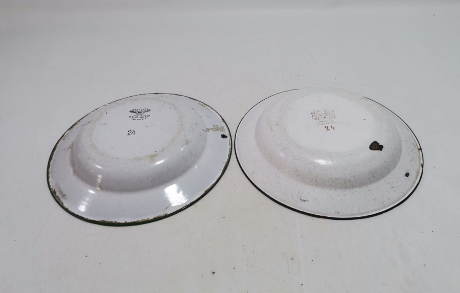 OSMANLI DÖNEMİ NADİR TİPTE İKİ ADET EMAYE TABAK