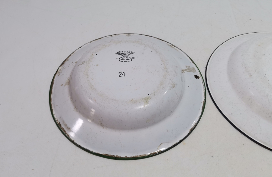 OSMANLI DÖNEMİ NADİR TİPTE İKİ ADET EMAYE TABAK