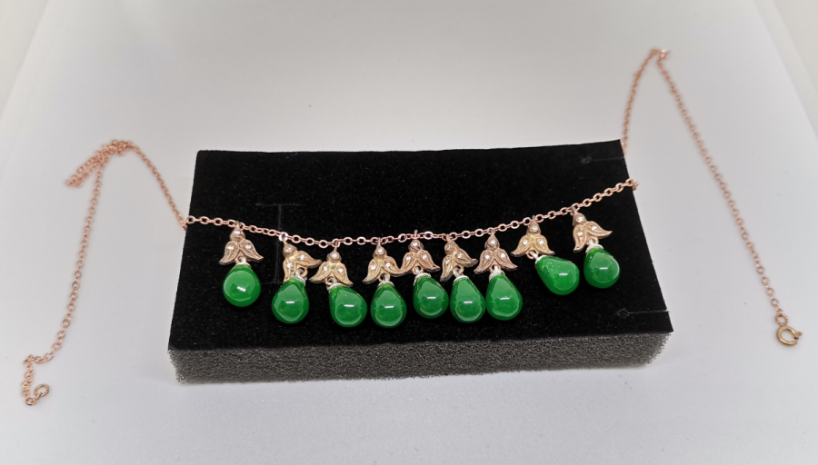 ELMAS TAŞLI ÖZEL YAPIM GERDANLIK