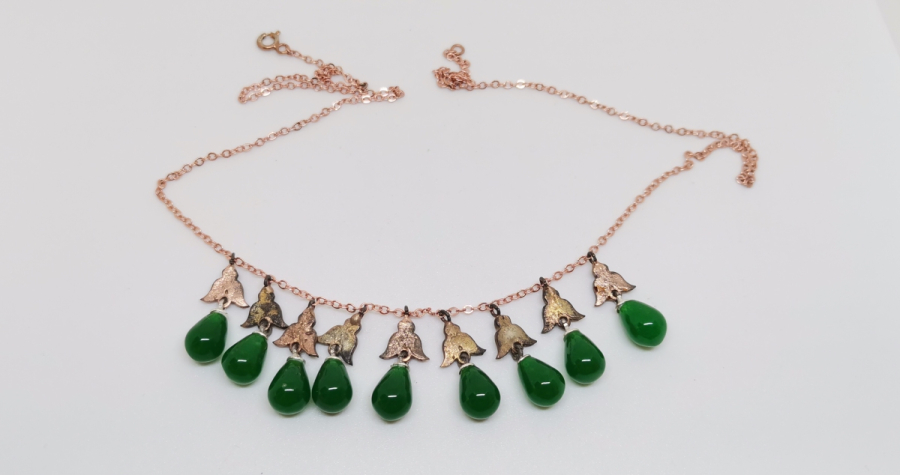 ELMAS TAŞLI ÖZEL YAPIM GERDANLIK