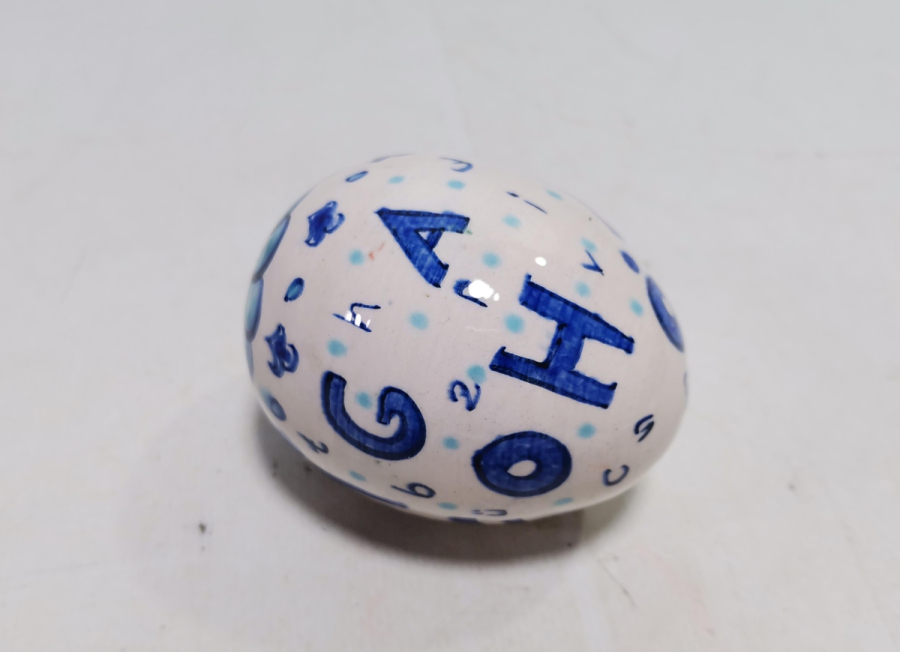 SANATÇI İMZALI ANTİKA KÜTAHYA ASKI TOPU