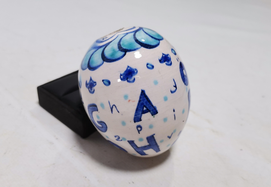 SANATÇI İMZALI ANTİKA KÜTAHYA ASKI TOPU