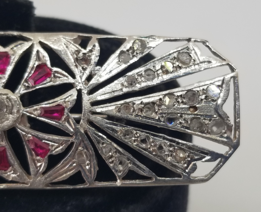 ELMAS VE YAKUT TAŞLI ÖZEL YAPIM BROŞ