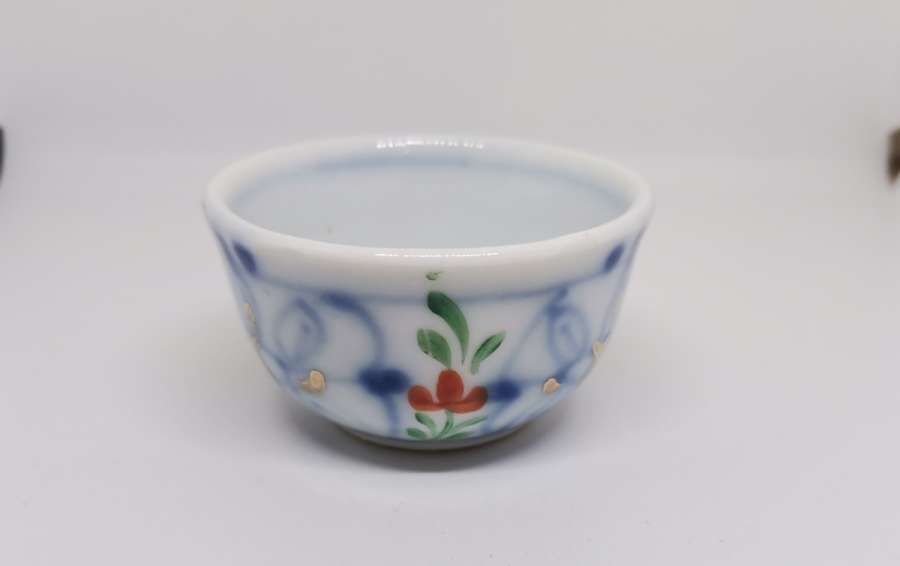 ÜZERİ ALTIN VARAKLI OSMANLI DÖNEMİ BÜYÜK BOY NADİR ZARF FİNCANI