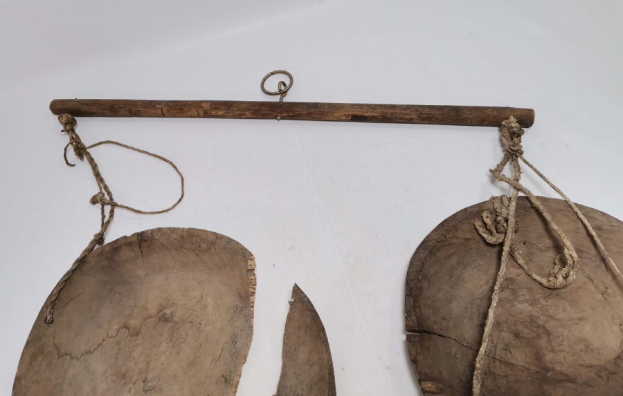 OSMANLI DÖNEMİ AHŞAP KEFELİ PRİMİTİF TARTI