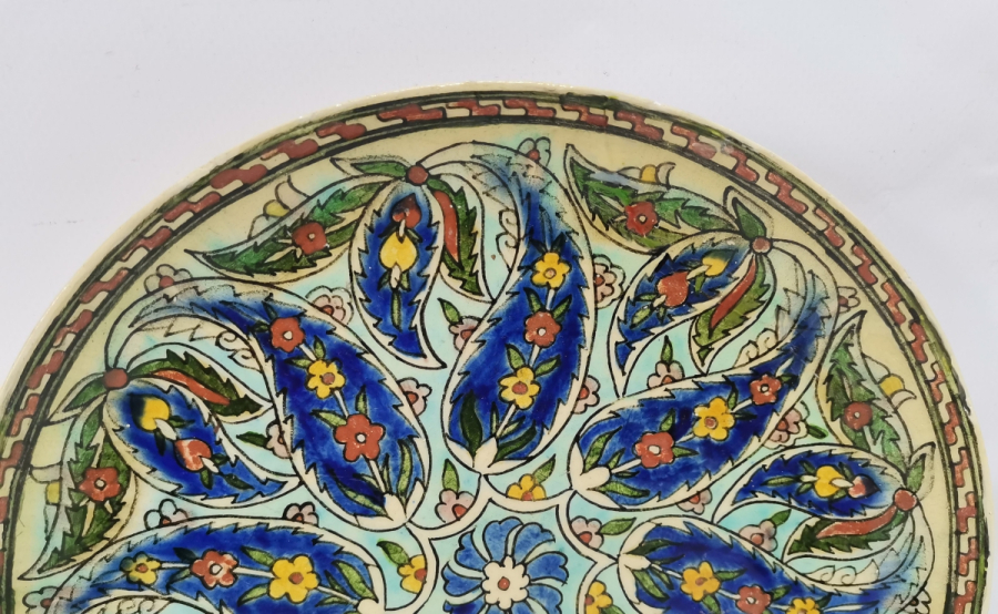 OSMANLI DÖNEMİ ÇOK NADİR KÜTAHYA DUVAR TABAĞI