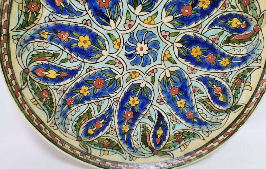 OSMANLI DÖNEMİ ÇOK NADİR KÜTAHYA DUVAR TABAĞI