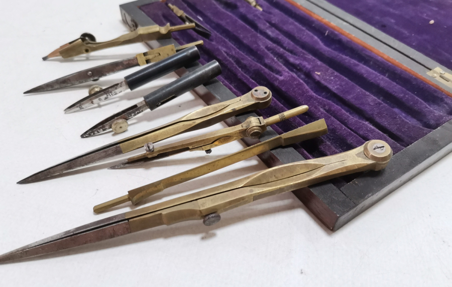 OSMANLI DÖNEMİ ORİJİNAL KUTUSUNDA PERGEL TAKIMI