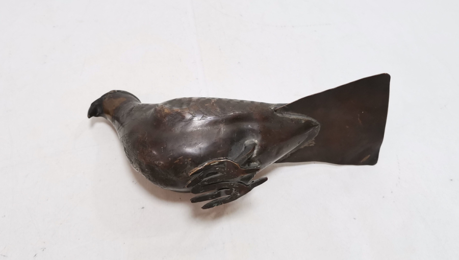 ÜZERİ KALEM İŞÇİLİKLİ ANTİKA KUŞ FİGÜRÜ