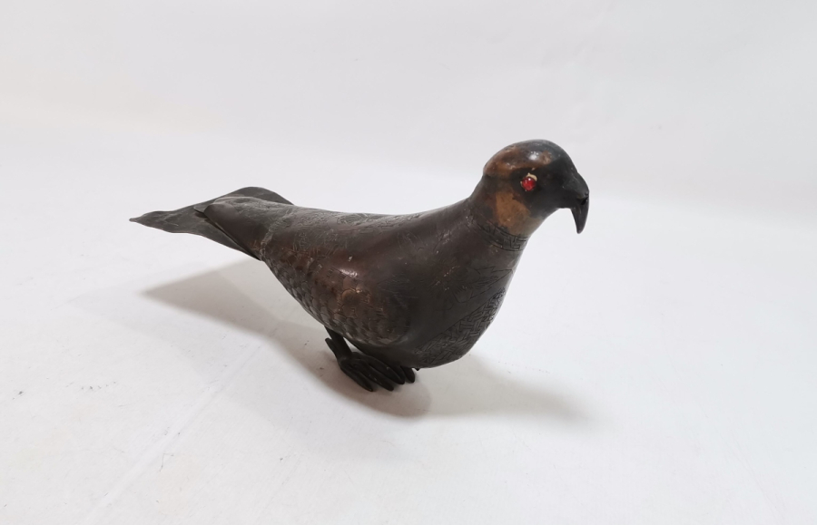 ÜZERİ KALEM İŞÇİLİKLİ ANTİKA KUŞ FİGÜRÜ