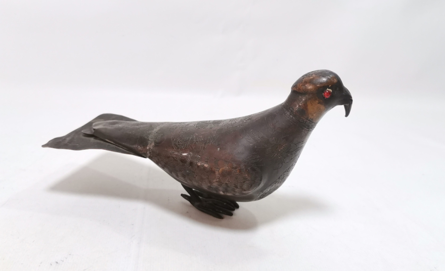 ÜZERİ KALEM İŞÇİLİKLİ ANTİKA KUŞ FİGÜRÜ