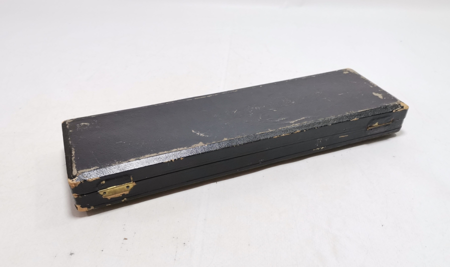 ORİJİNAL KUTUSUNDA ANTİKA GÜMÜŞ VE FİLDİŞİ SERVİS KAŞIK ÇATALI