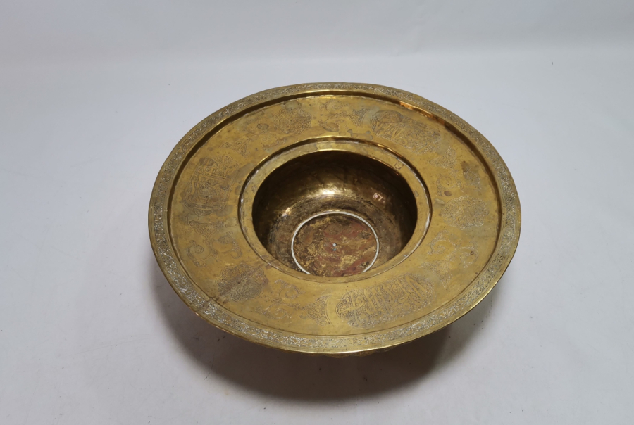 ÜZERİ AYETLERLE BEZELİ OSMANLI DÖNEMİ NADİR İBRİK LENGERİ