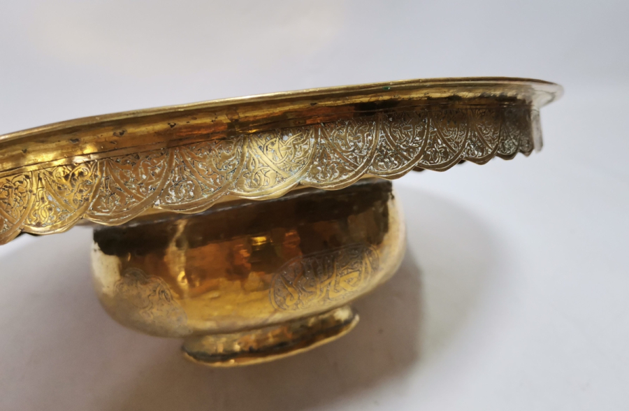 ÜZERİ AYETLERLE BEZELİ OSMANLI DÖNEMİ NADİR İBRİK LENGERİ