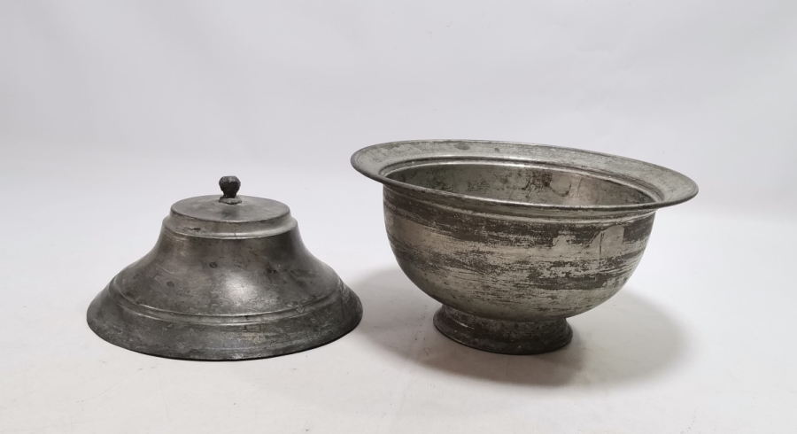 OSMANLI DÖNEMİ KAPAKLI BAKIR ÇORBA KASESİ