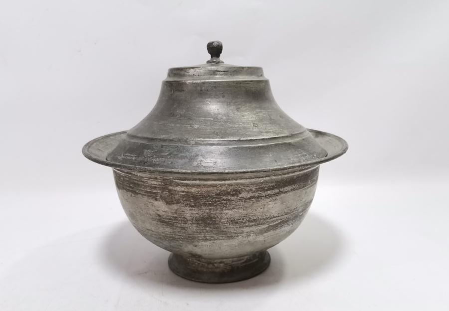 OSMANLI DÖNEMİ KAPAKLI BAKIR ÇORBA KASESİ