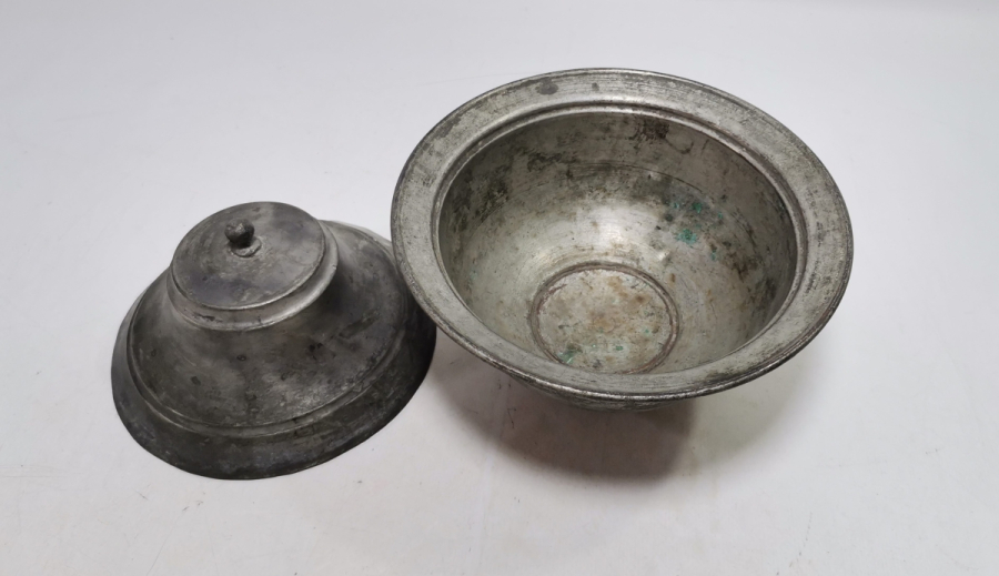OSMANLI DÖNEMİ KAPAKLI BAKIR ÇORBA KASESİ