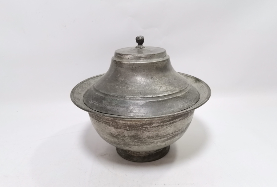 OSMANLI DÖNEMİ KAPAKLI BAKIR ÇORBA KASESİ