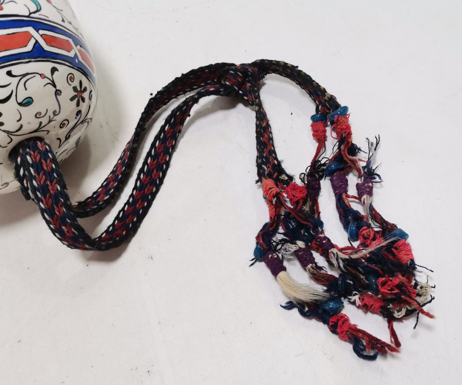 ORİJİNAL ASKISIYLA ANTİKA EL BOYAMA NADİR KÜTAHYA ASKI TOPU