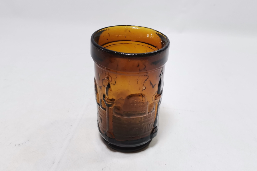 ÜZERİ AYASOFYA CAMİ GÖRSELLİ OSMANLI DÖNEMİ NADİR ŞERBET BARDAĞI