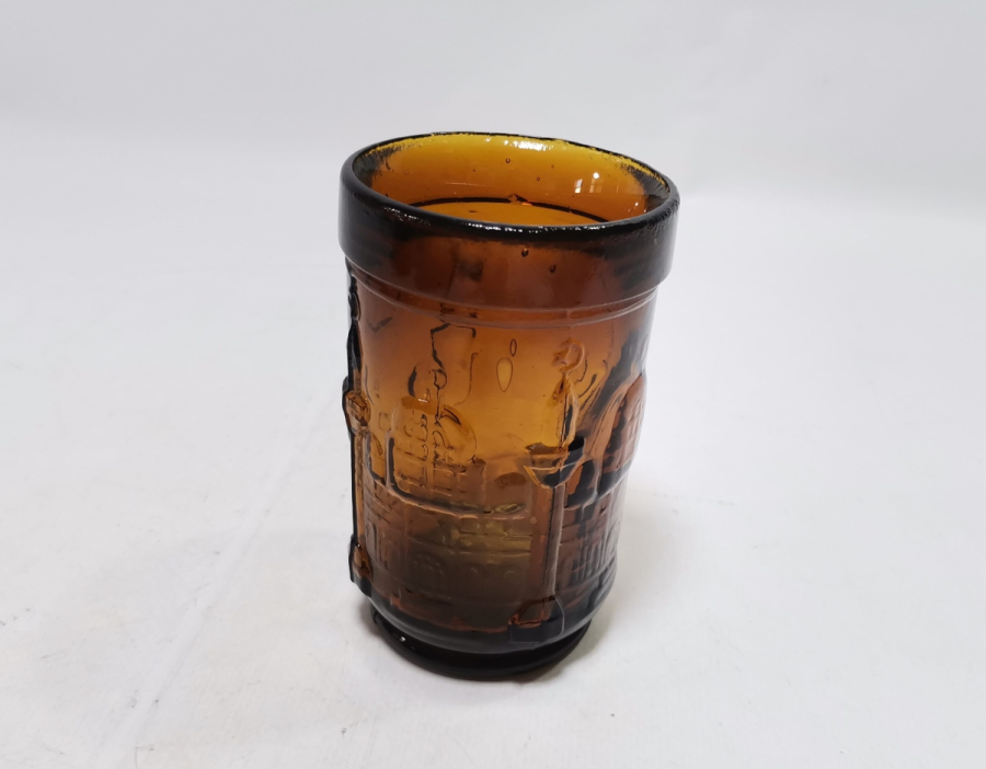 ÜZERİ AYASOFYA CAMİ GÖRSELLİ OSMANLI DÖNEMİ NADİR ŞERBET BARDAĞI