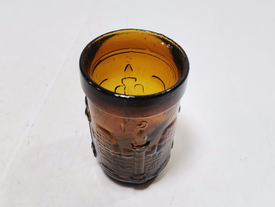 ÜZERİ AYASOFYA CAMİ GÖRSELLİ OSMANLI DÖNEMİ NADİR ŞERBET BARDAĞI