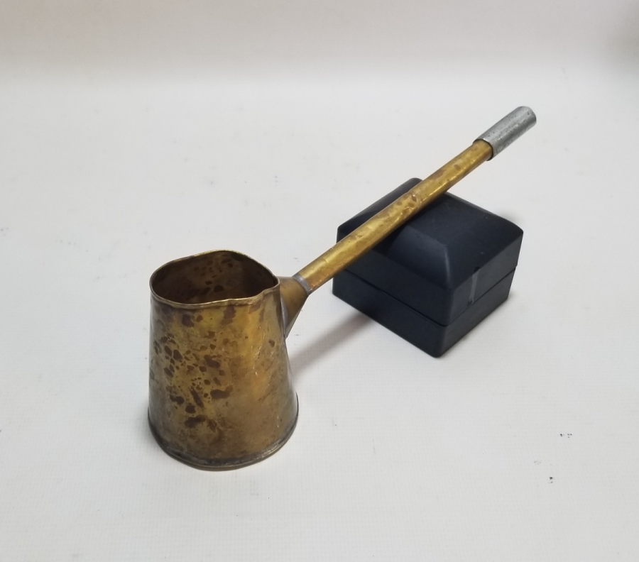 OSMANLI DÖNEMİ SÜLEYMANİYE İŞİ EL YAPIMI ÇOK NADİR SEYYAR KAHVECİ CEZVESİ