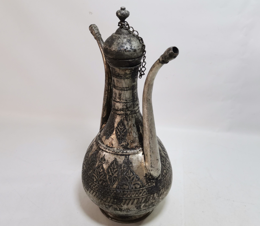 KAVAKLIDERE YAPIMI ANTİKA ÇİFT EMZİKLİ ŞERBET İBRİĞİ