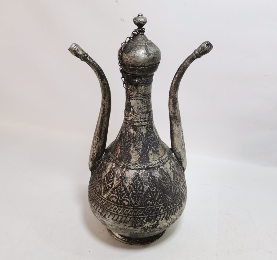 KAVAKLIDERE YAPIMI ANTİKA ÇİFT EMZİKLİ ŞERBET İBRİĞİ