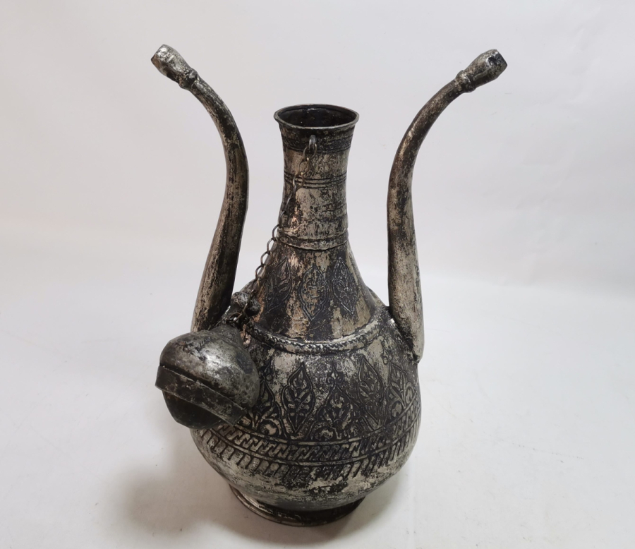 KAVAKLIDERE YAPIMI ANTİKA ÇİFT EMZİKLİ ŞERBET İBRİĞİ