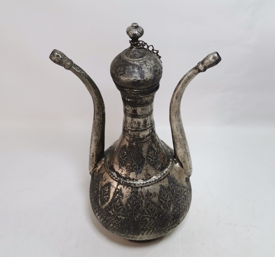 KAVAKLIDERE YAPIMI ANTİKA ÇİFT EMZİKLİ ŞERBET İBRİĞİ