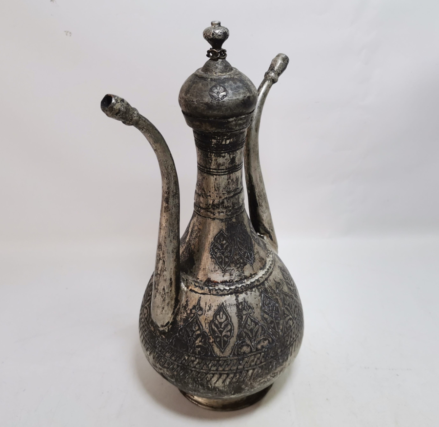 KAVAKLIDERE YAPIMI ANTİKA ÇİFT EMZİKLİ ŞERBET İBRİĞİ