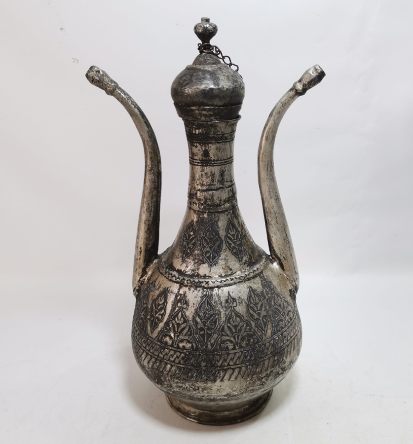 KAVAKLIDERE YAPIMI ANTİKA ÇİFT EMZİKLİ ŞERBET İBRİĞİ