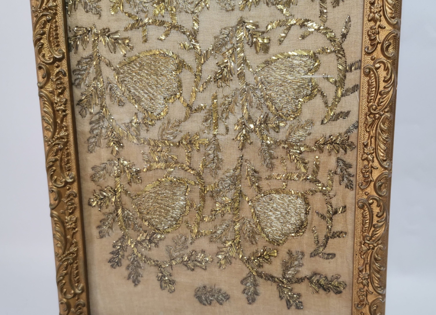 ALTIN TELKIRMA İŞÇİLİKLİ OSMANLI DÖNEMİ PANO YAPILMIŞ YAĞLIK