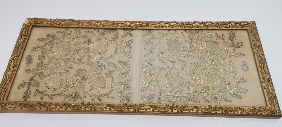 ALTIN TELKIRMA İŞÇİLİKLİ OSMANLI DÖNEMİ PANO YAPILMIŞ YAĞLIK