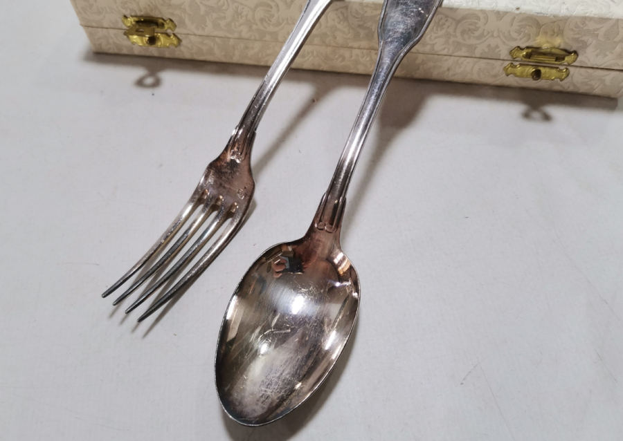 ORİJİNAL KUTUSUNDA ANTİKA CRISTOFLE ÇATAL KAŞIK